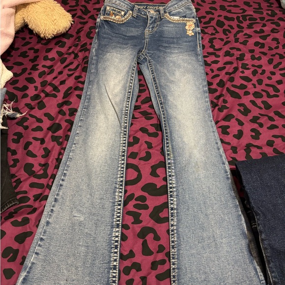 Juicy Couture Girls Blue Jeans - Picture 1 of 4
